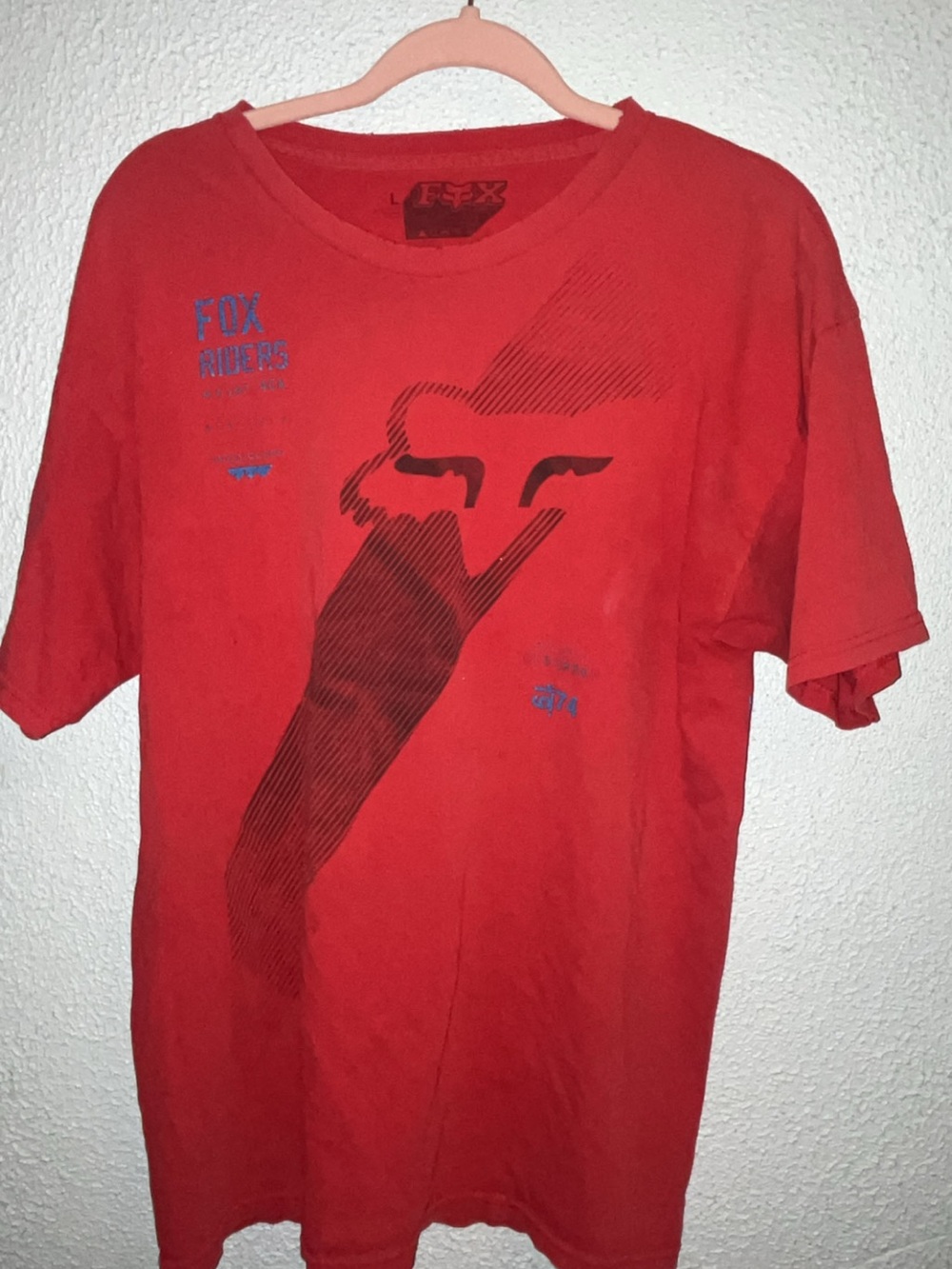 Fox Red Short Sleeve Graphic Tee with Black Logo